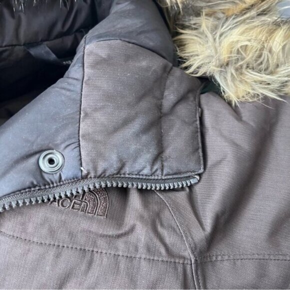The North Face Brown Arctic Parka Size Small Down Filled Waterproof Puffer - Picture 12 of 16